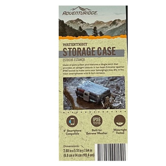 Watertight Storage Case w/Easy Grip Tether for Outdoor Protection. Blue  NWT - Picture 9 of 9